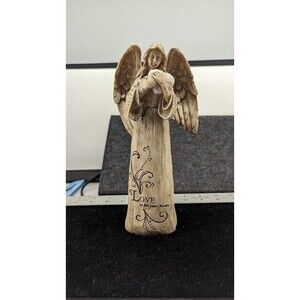 Joy Angel Figurine Holding Flowers Statue‎ Friendship Rare and Beautiful 9" J1